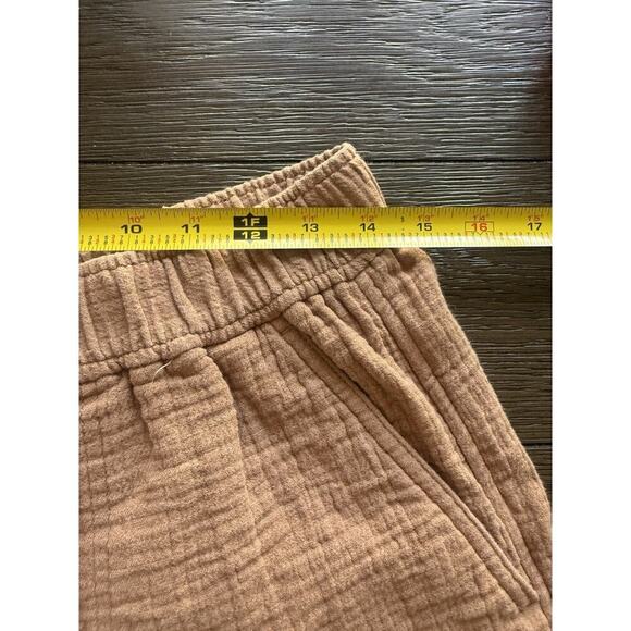 Madewell Pants Womens Medium Cotton Linen Pull On High Rise Tapered Button Front - Picture 8 of 10